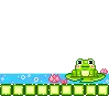 frog on green blox