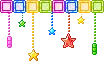 dangle rainbow stars