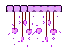 purple dangle hearts