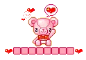 red n pink bear