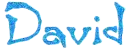 David with blue lettering