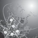 black flowers