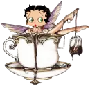 Betty Boop in tea cup