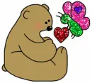 bear with butterfly