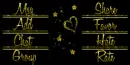 yellow heart contact table
