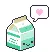 Cute Blue Boxed milk