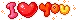 i heart you bubble words