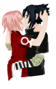 sasuke kissing sakura