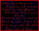 Red love quote