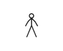 stick man does the robot