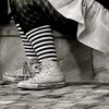 black and white converse