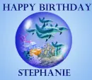 Happy Birthday Stephanie Dolphin Globe