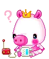 cute kawaii piggie oh crap!