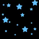 blue on black stars