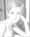 blue eyed old fashion model
