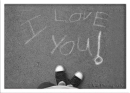 sidewalk chalk "i love you"