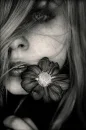 girl with flower