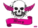 mary pink skull
