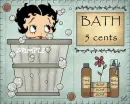 Betty Boop is in bath