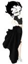 black and white sexy Betty Boop proud of herself