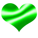 green and red blinking heart