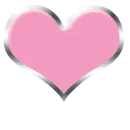 pink with sliver frame