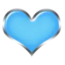 light blue with silver frame