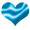 shiney light blue heart