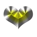 gold metal heart