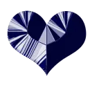 dark blue metal heart