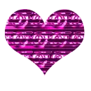 lined pink heart