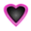 cute pink and black glitter heart