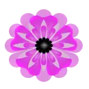 purdy pink glitter flower