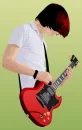 emos red guitar x