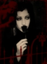 Girl in Dark Graveyard