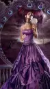 Beautiful girl in purple