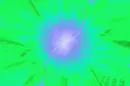 Background Green and Blue Fluffy Spun