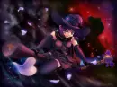 witch with pumpkins