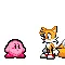 Kirby swallowing Tails