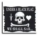 under a black flag