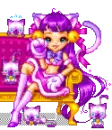 purple girl kitty