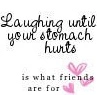 laughing with friends