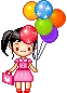 girl with balloons