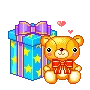 teddy bear with a gift
