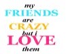 My friends are crazy but i love them