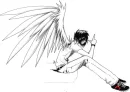 Drawing Of Emo Angel