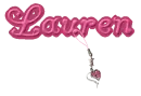 Pink Heart Charm - Lauren