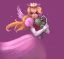Peach and Yoshi