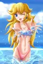 peach at the beach