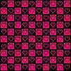 Pink & Black Hearts